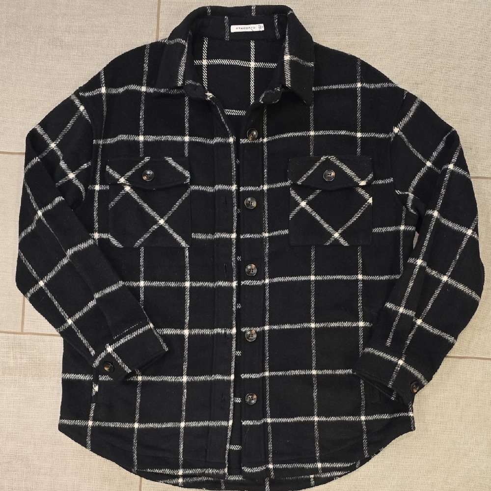 Staccato Monochrome Checkered Button Down Shirt